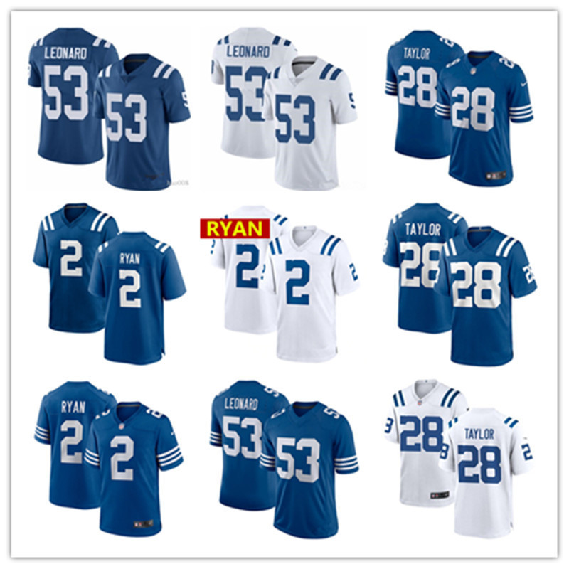 

Men women youth Indianapolis''Colts''jersey 53 Darius Leonar 2 Matt Ryan 28 Jonathan Taylor 56 Quenton Nelson Football Jerseys Blue, Color