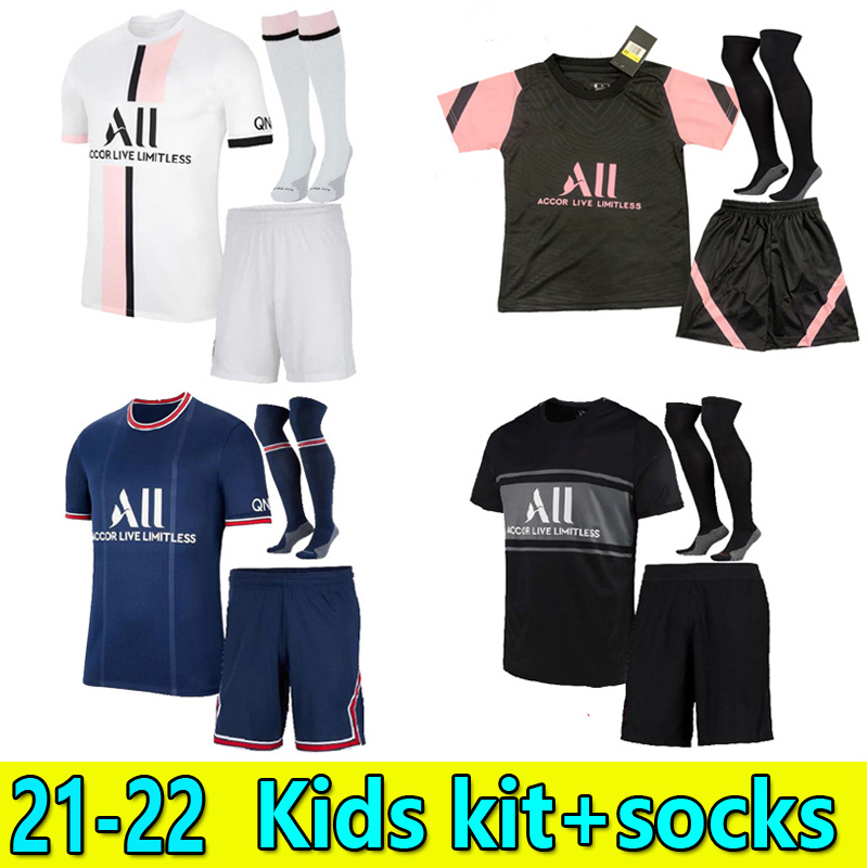 

Kids kit Socks 21 22 23 MBAPPE soccer jersey SERGIO RAMOS DI MARIA DRAXLER ICARDI football shirt 2021 2022 2023 MARQUINHOS VERRATTI Men Maillots tight uniforms, 3rd