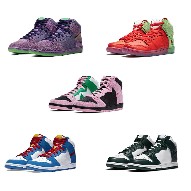 

Shoes dunked high Sb Invert Celtics 420 Purple Doraemon Blue Strawberry Cough Red Pine Green Skateboard Sneakers
