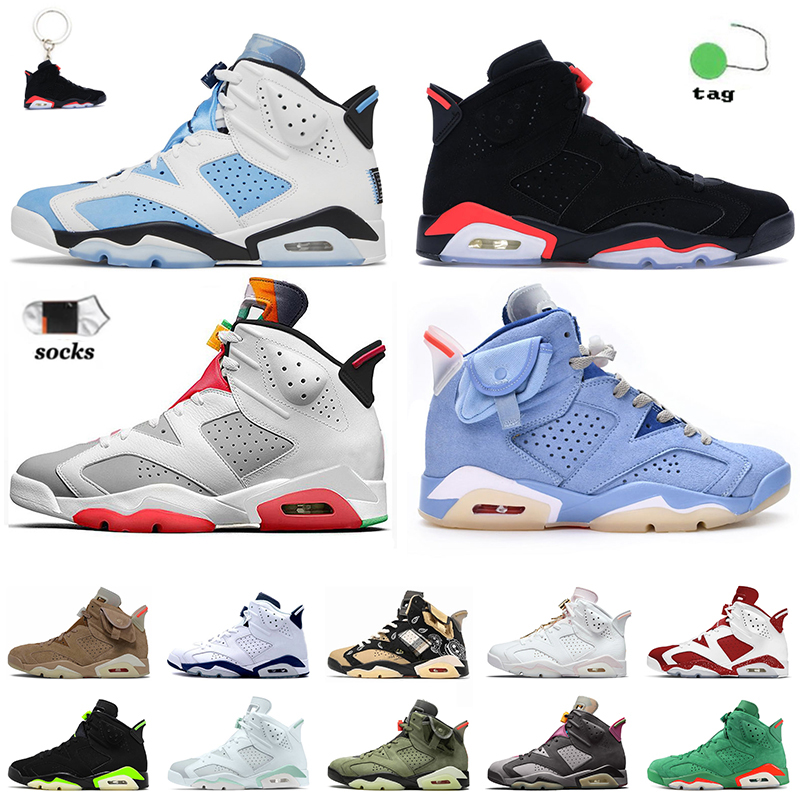 

UNC Off Jumpman Basketball Shoes 6 6s Designer Mens Women Outdoor Trainers Black Infrared White Red Oreo Hare British Khaki Classic Joden OG High Sneakers US 13, D48 oreo 40-47