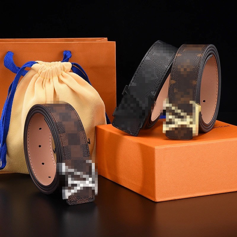 

2022 Designer Belts Reversible Buckle Belt for Man Woman Width 3.8cm Optional 12 Color Top Quality Cowhide WEGEWG, Black;brown