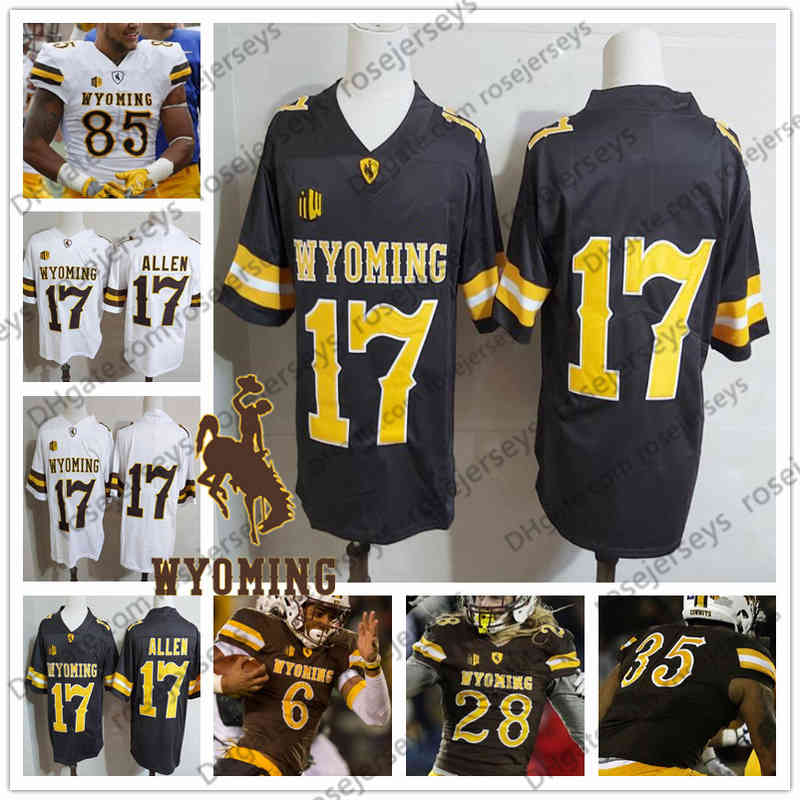 

Custom Wyoming Cowboys 2019 Football Any Name Number Brown Coffee White #6 Xazavian Valladay 7 Trey Smith Men Youth Kid NCAA Jersey 4XL, Old brand brown (no name)