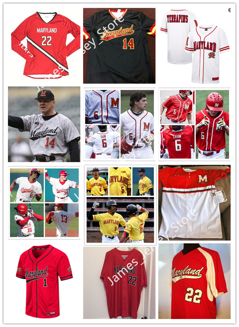 

2022 NCAA Custom Maryland Stitched College Baseball Jersey 38 James Heffley Jerseys Austin Chavis 40 Michael Bouma 45 Jason Savacool 18 Sean Burke 42 Nick Dean Jersey, Red