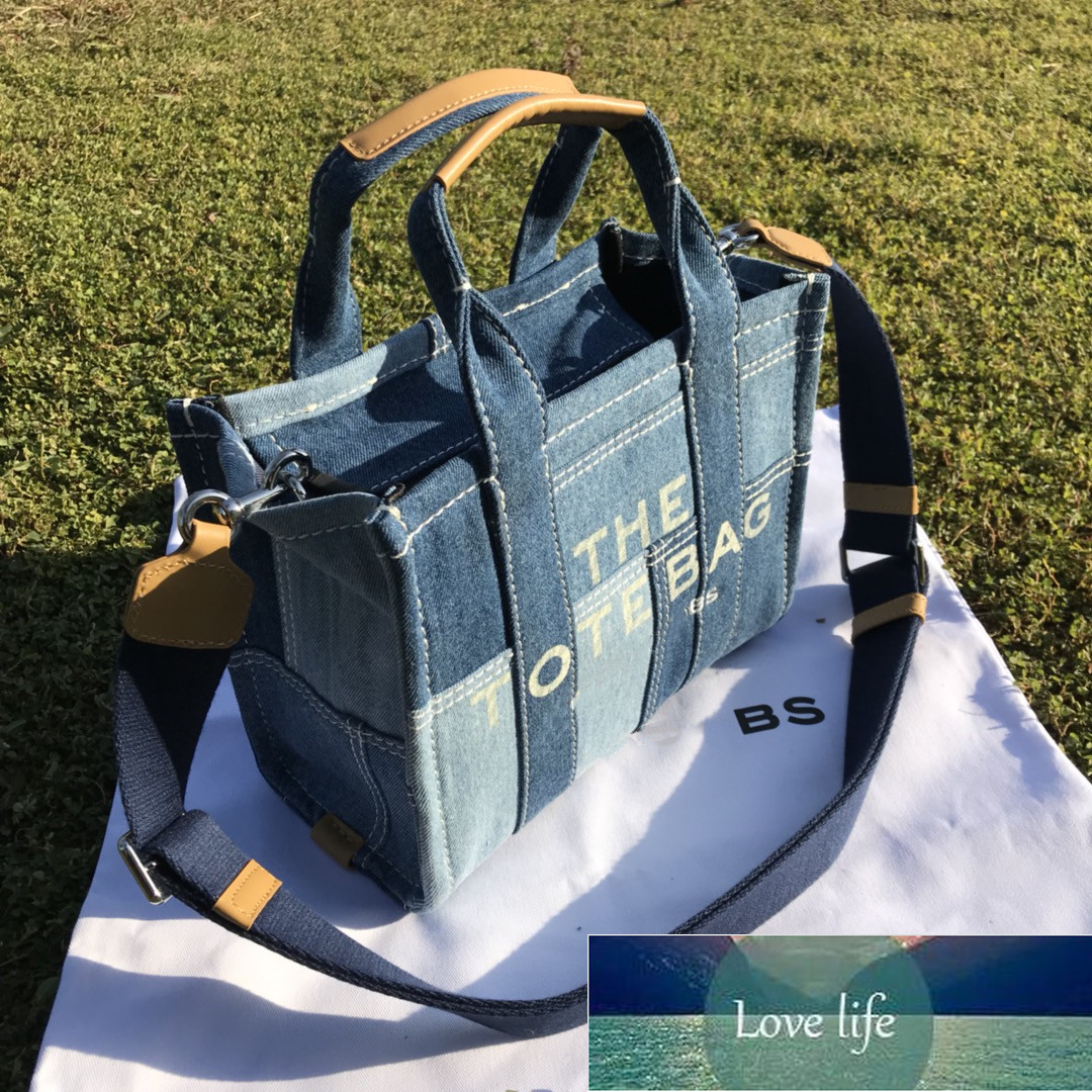 

Shoulder Bag Cloth Fashion Crossbody Designer tote bag Women Women's Large cowboy Letter Printing, Blue