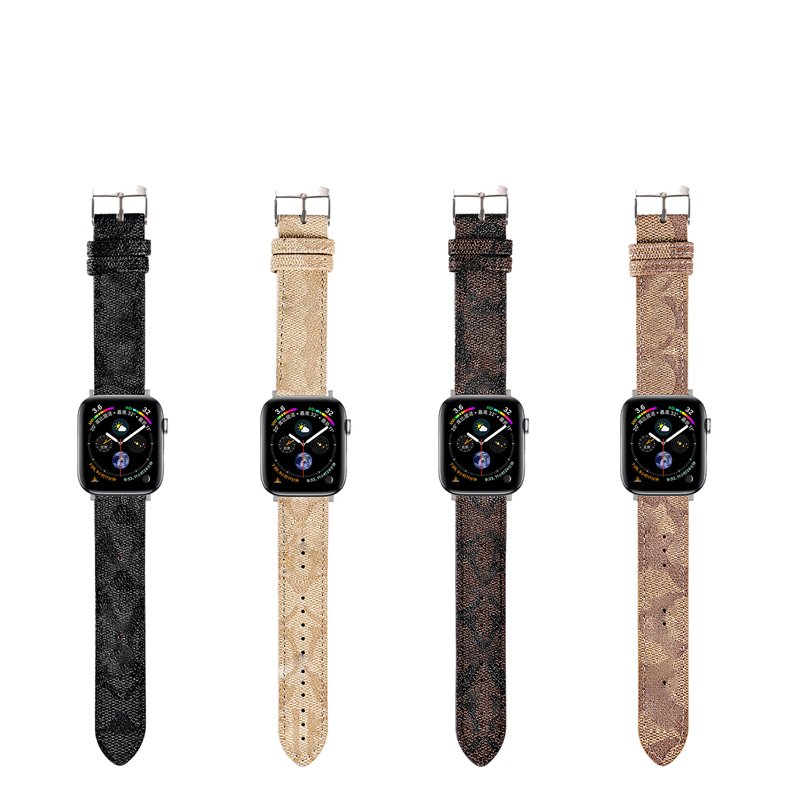 

Genuine Cow Leather Watchband For Apple Watch Strap Bands Smartwatch Band Series 1 2 3 4 5 6 7 S1 S2 S3 S4 S5 S6 S7 SE 38MM 40MM 41MM 45MM Designer Smart Watches Straps US UK MX