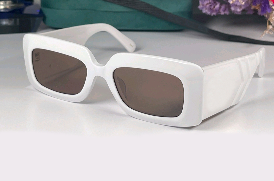 

0811 Ivory/Brown Women Sunglasses Glasses Large Frame Wrap Sunglasses Men UV Eyewear with Box