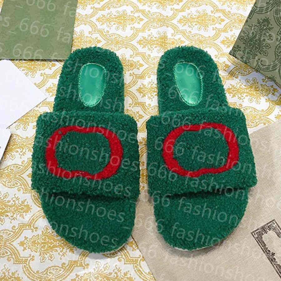 

2022 Luxury Slide Designer Fashion Women Wool Sandals Warm Comfort Slippers Woman Slipper Shoes Autumn Winter Slides Scuffs Sandal Size 35-40 28color, 19