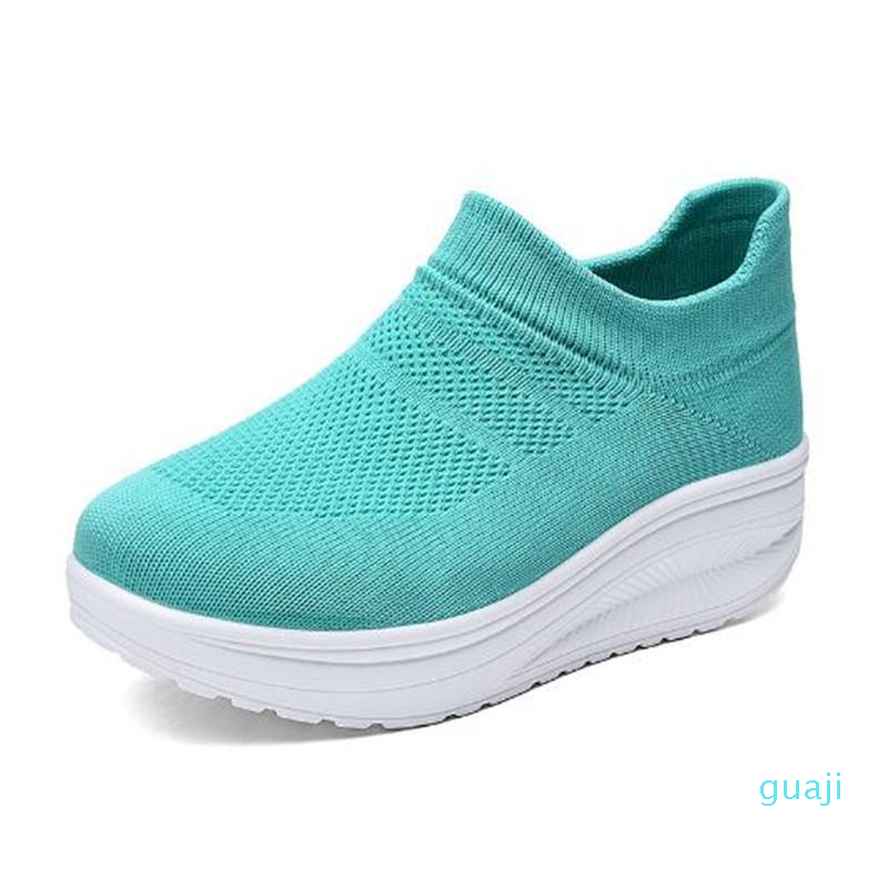 

Dress Shoes Women Casual Light Sneakers Breathable Mesh Boots Knitted Vulcanized Outdoor Slip-On Sock Size Tennis