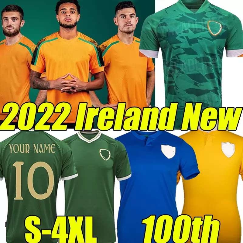 

22/23 Ireland Home Soccer Jerseys Orange Centenary 100th 2022 2023 Irish National Team Football Shirts HENDRICK ROBINSON COLEMAN DOHERTY PARROTT Men Kids Kit, 100th anniversary
