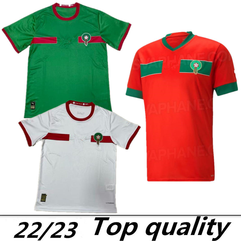 

2022 World Cup Morocco soccer jerseys home away White green 22 22 maillot de foot Ziyech Boufal FAJR Munir Ait Bennasser Amrabat football shirts