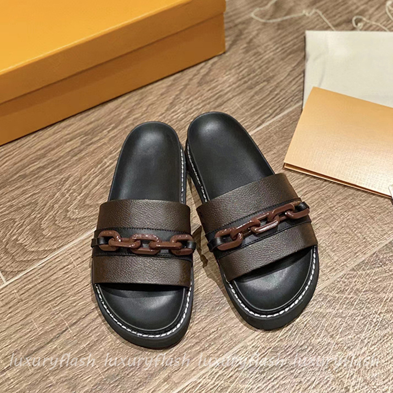 Top Qualité Hommes Femmes Pantoufles Été Sandales En Caoutchouc Plage Slide Mode Vintage Police Tridimensionnelle Chaussures D'intérieur Taille 3
