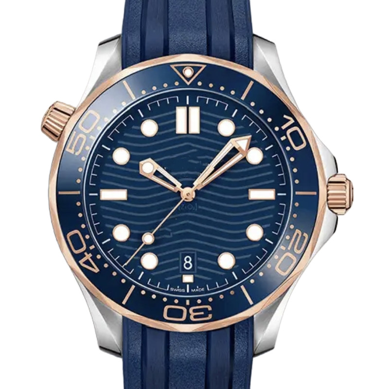 

2023 High quality men's watches women designer watch 300mm limited fashion sport wristwatch 007 james bond no time to die montre de movement blue dial with rubber strap, 18#