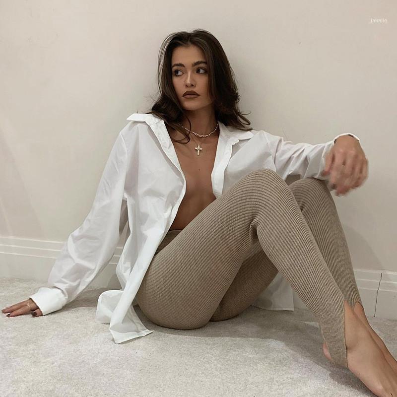 

Women' Leggings Basic Solid Ripped Women Knit High Waist Cotton Fitness Pants Casual Spring Fall Female Skinny Bottoms Clothes, Black