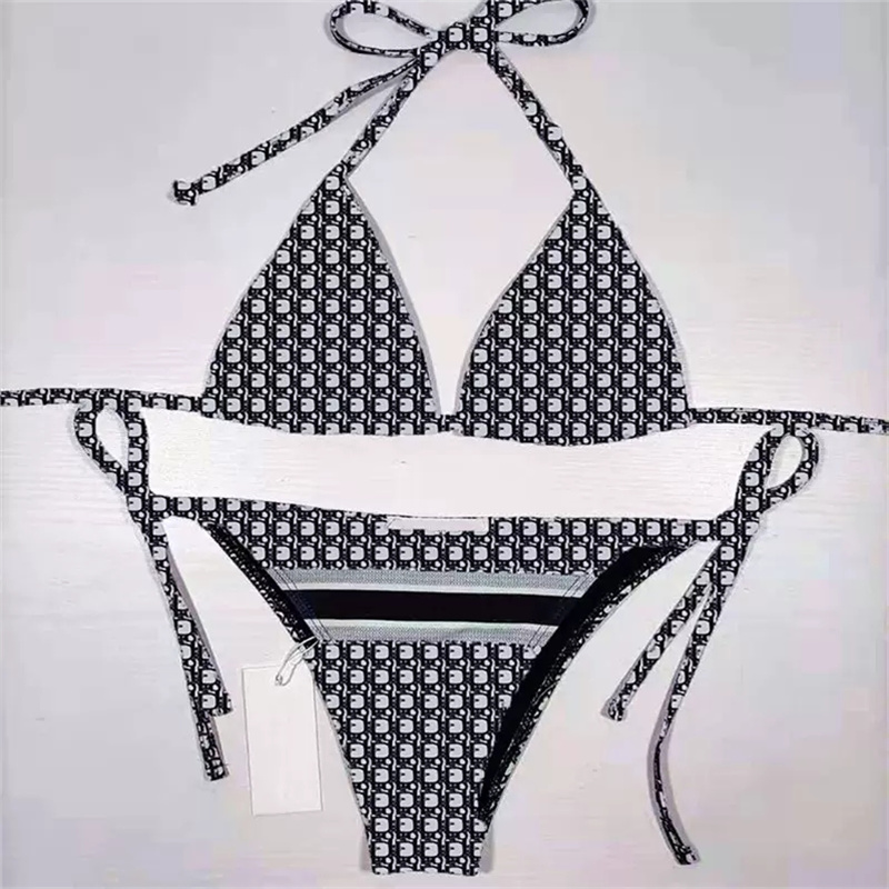 

Full Letters Printed Bikini Sets Sexy Women Swimwear Designer Split Swimsuit Elastic Soft Swimming Suit For Holiday, Additional postage