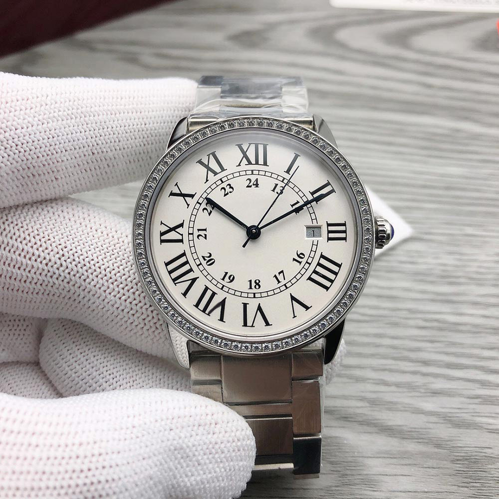 

Mens Watch 9015 Automatic Mechanical Watches 42mm Sandblasted Calendar Business Wristwatches Original Buckle Clear Font Montre de Luxe, Colour 1