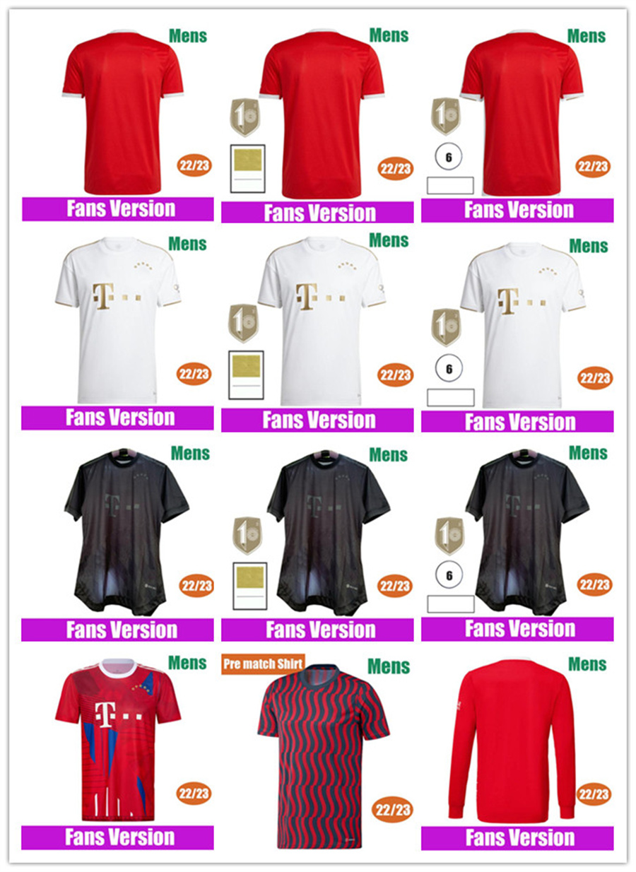 

2022 2023 fans player DE LIGT MANE Soccer Jerseys 22 23 GRAVENBERCH SANE BAYERN MUNICH Mazraoui MULLER KIMMICH GNABRY football shirt COMAN Mens Long Jersey Kids kit, Fans 10 year champion