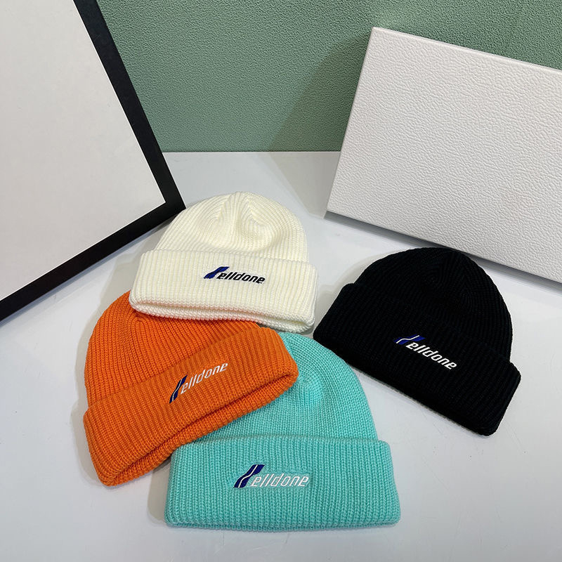 

Fashion luxury knitted hat brand designer Beanie Cap men's and women's fit Welldone Hat Unisex 100% Cashmere letter leisure Skull Hats outdoor high quality, Box