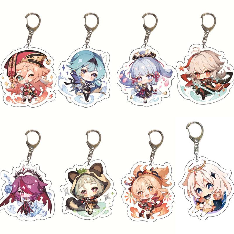 

Keychains Anime Genshin Impact Lnazuma Keychain Hutao Xiao Ganyu Zhongli Car Kamisato Ayaka Kaedehara Kazuha Yoimiya Sayu Sara Key Ring