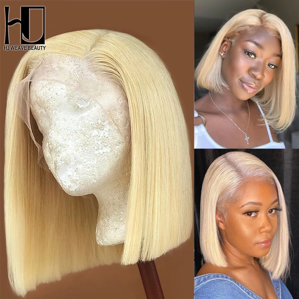 

LX Brand 613 HD Lace Frontal Wig Brazilian Blonde Lace Front Wig Human Hair Short Blonde Bob Wig 5x5 HD Transparent Lace Closure Wigfactory, 13x6x1 t part wig