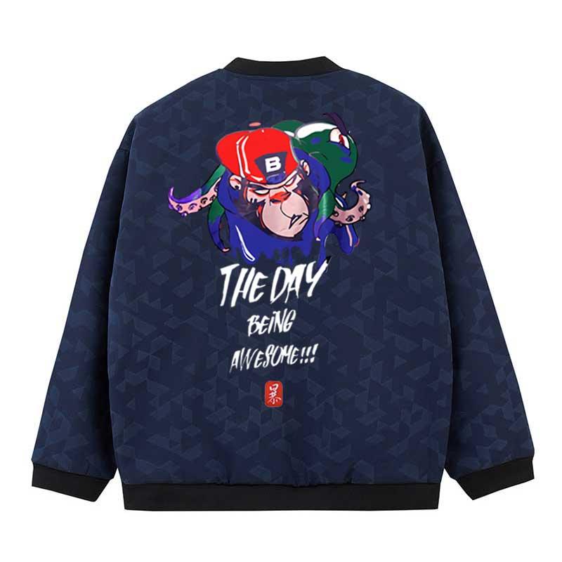 

Men's Jackets Men The Day Being Awesohe Print Coats Stand Collar Windbreaker Streetwear Baseball Coat Hip Hop Homme Jacket ClothesMen's, Independent jackets