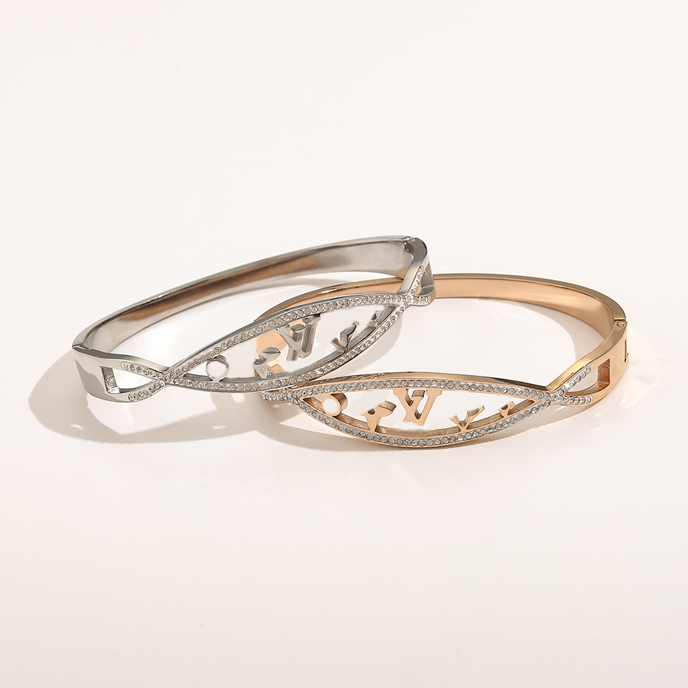 

Fashion Bracelet Bangle 925 Silver Plated 18K Gold Plated Crystal Stainless Steel Designer Men Women Temperament Wristband Cuff Wedding Party Jewelry ZG1055