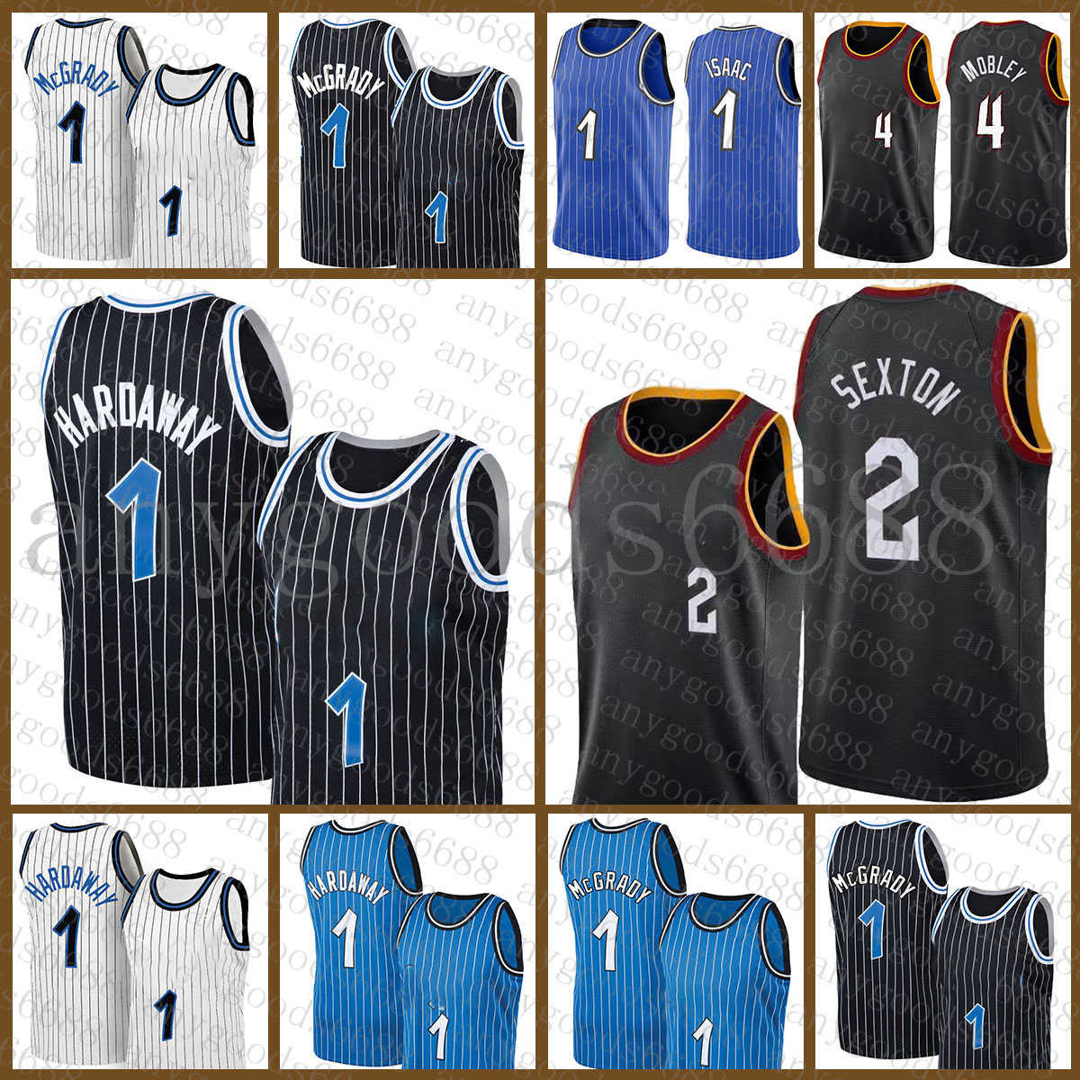 

Clevelands Cavalier Orlandos Magics Basketball Jersey 1 Collin Sexton Evan Mobley 2021 2022 New 2 4 Penny Hardaway Tracy McGrady Jonathan Isaac Champagne, Jersey(maidi