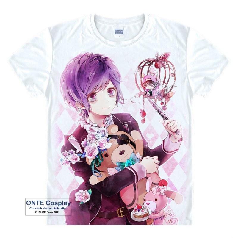 

Men' T-Shirts Anime DIABOLIK LOVERS Cosplay Komori Yui Printed Short-Sleeve Sakamaki Kanato Fancy Tees Jibril Casual Summer Tops