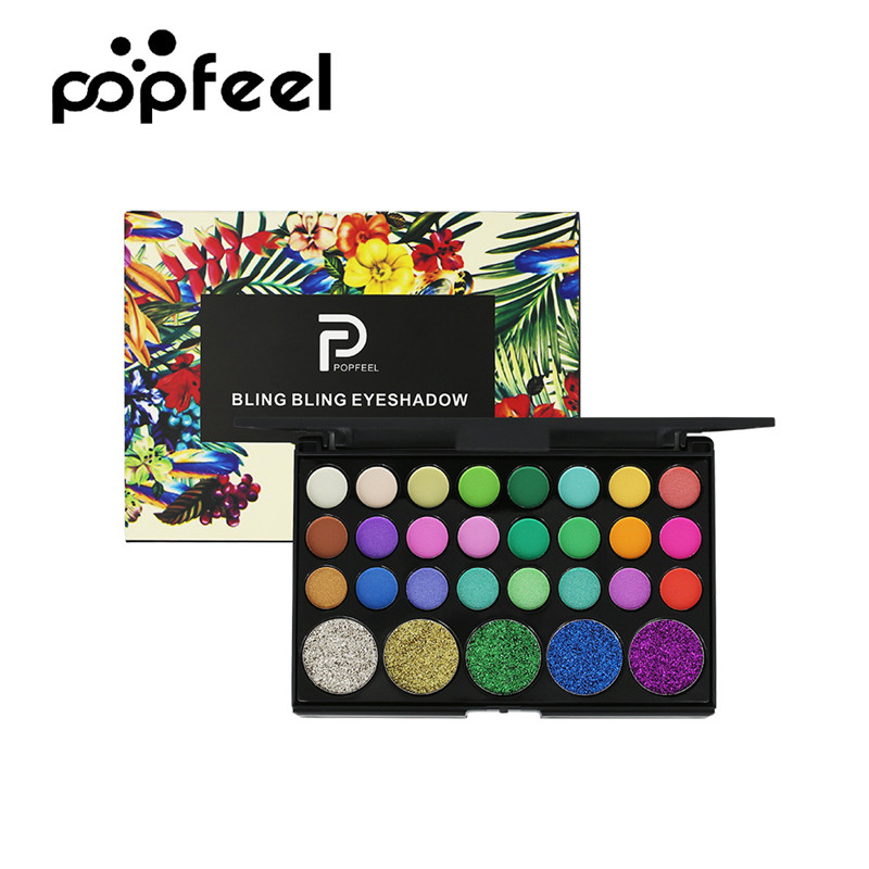 

POPFEEL 29 Colors Matte Eyeshadow Pallete Shimmer Waterproof Professional Makeup Kit Cosmetics Set, Ep29#1