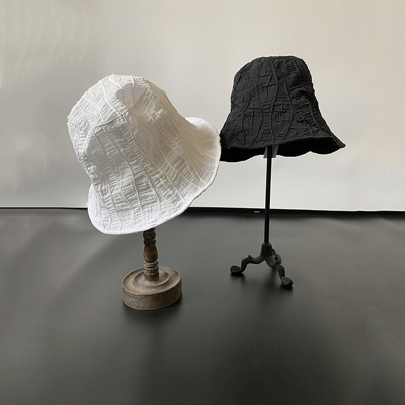 

Women White Stripes Cap Adjustable Bucket Hat Men Women Sun Hat Fisherman Hat Summer Panama Cap Sun Fishing Cap Gorros LM78 0615, Black