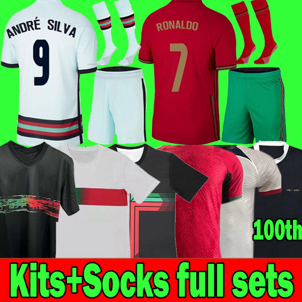 

2022 EURO202 Soccer jerseys Portogallo 100th Training Bruno Fernandes 22 23 André Silva Joao Felix NEVES DIOGO J. Rúben Dias Men Women Kit+Socks full sets jersey, 22 23 new player