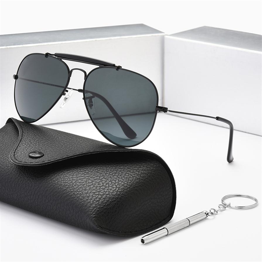 2022 Designer High Quality Glass Lens Women Men Sunglasses UV400 Aviation Brand Classic Mirror Male Oculos Vintage Banned Aviator 298S