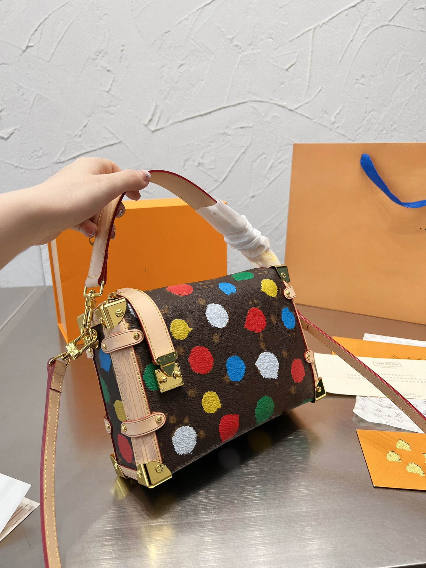 luxueux sacs à main PETITE MALLE SOUPLE femmes chaîne sac mode Monograms Canvas Real Leather designers sacs à main Soft Trunk fourre-tout amovibl