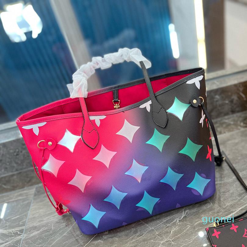 

22SS Tops Women Luxurys Designers totes onthego Shopping Bags Top Quality game on Handbag Gradient Shouder Crossbody Bag Genuine Leather Ladies Shopping Big Purses