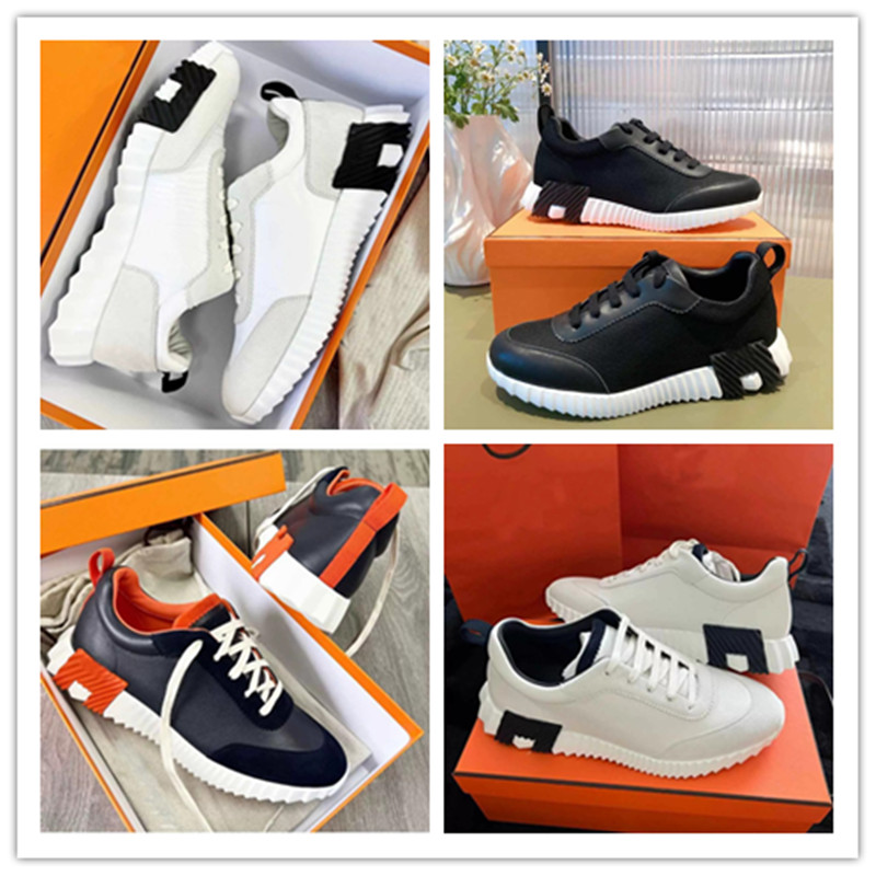 

Various Styles designer shoes Bouncing bounce sneaker Antiskid Light sole flat platform casual H Athletic Shoe canvas suede Runner sneakers 38-45