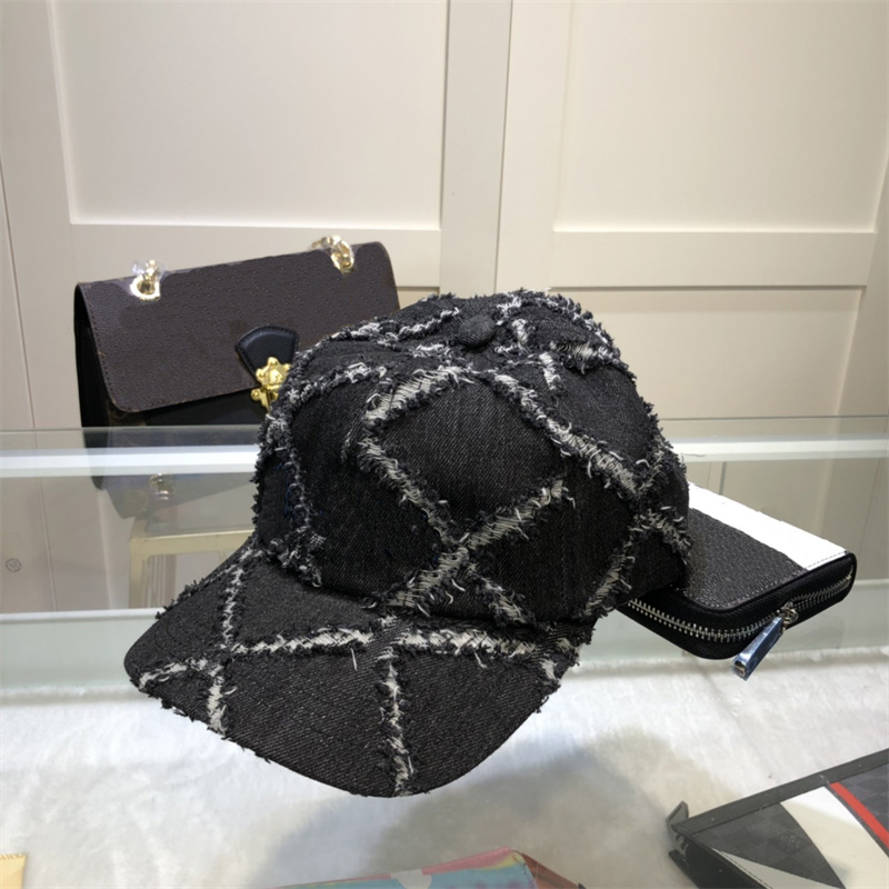 

Designer Denim Caps Neutral Ripped High Quality Baseball Cap Brand All Match Fisherman Hat Suitable For Shading Sports Street 3 Styles, Black
