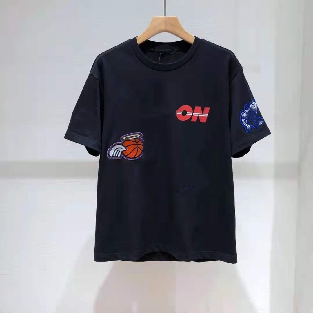 

21SS early spring Short sleeve t shirt Men Women High Street Fashion Short Sleeves Denim T-Shirts Summer Breathable Tee zdll20616., Black