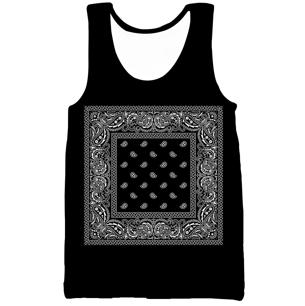 

New 3D Printing Bandana Fashion Men Women Tracksuits Crewneck Vest Plus Size -6XL Harajuku00001, Colorful