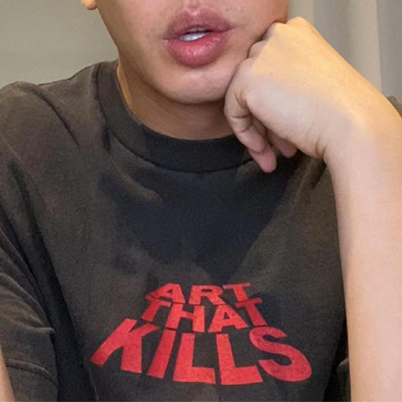 

Art T Shirts Black White Casual Short Sleeves T-shirts Cotton Tee Men Women Hip Hop Streetwear MG220087