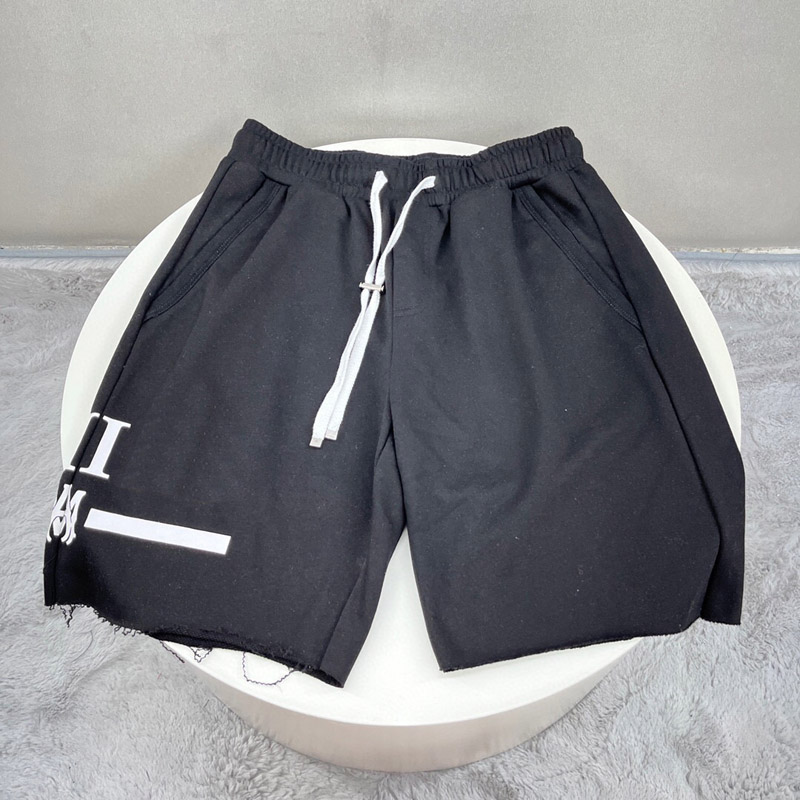 

22ss Fashion Summer Puff Print Shorts Women Men skateboard High Quality Cotton Middle Pants Joggers, Black