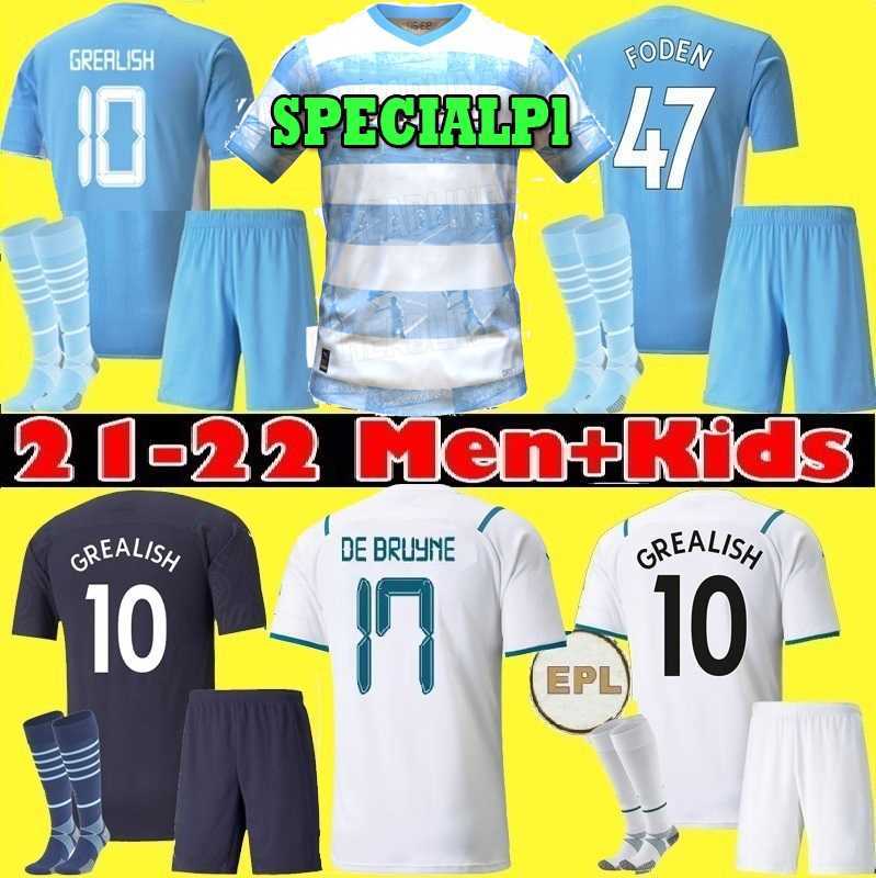 

2022 2023 ManCNEstER GREALISH SOCCER Men's T-Shirts JERSEY DE BRUYNE FODEN SPECIALPl 22 23 ADULT kids kit City TERLING MANS CITIES MAHREZ G.JESUS, Home 3