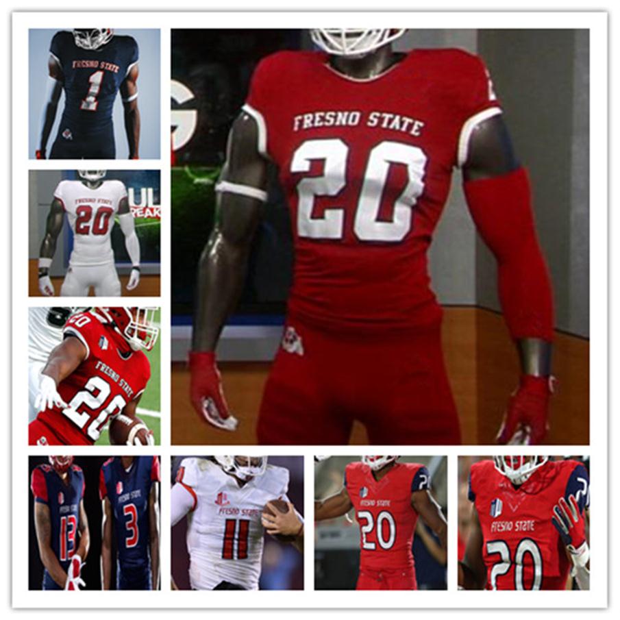 

Custom NCAA 2021 Fresno State Football Jersey David Carr Jake Haener Ronnie Rivers Jalen Cropper Evan Williams Chris Gaston Keric 252Z, Men red