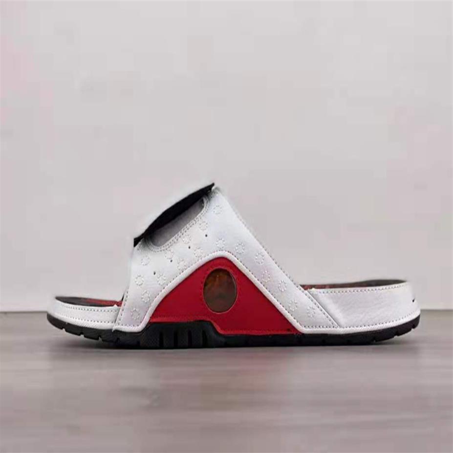 

A add J 13 HYDRO XIII RETRO black cat sports slippers with Velcro summer beach sandals for men and women without box3196, Black white