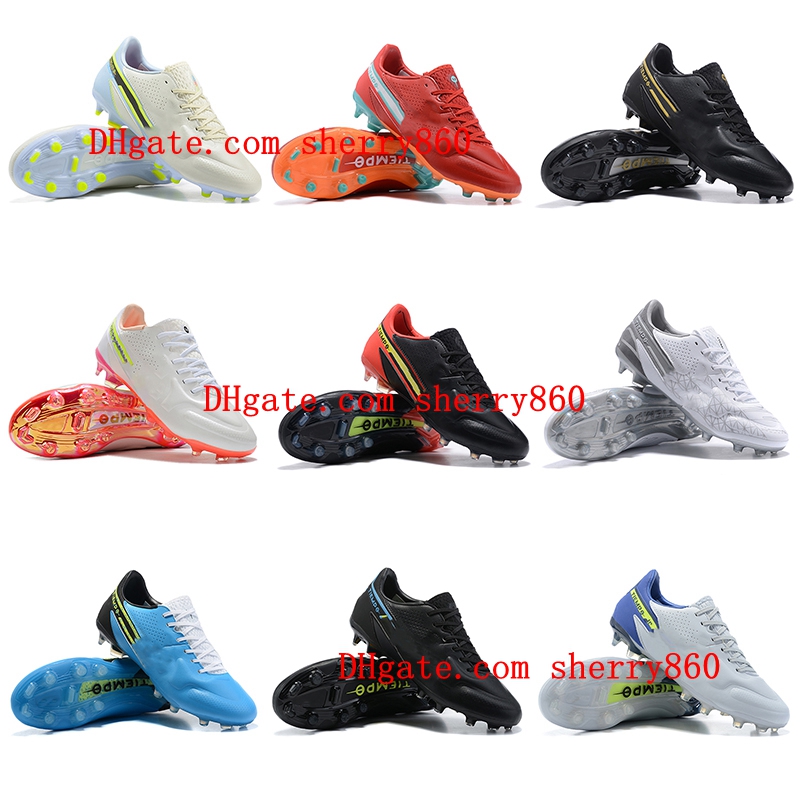 

Tiempo Legend 9 Elite FG mens soccer Shoes black red Cleats Football Boots, As picture 1
