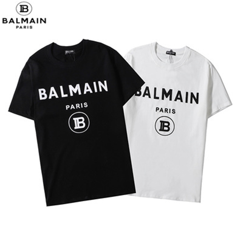 

Summer new balman Unisex couple fashion versatile thin letter printed short sleeve T-shirt, White