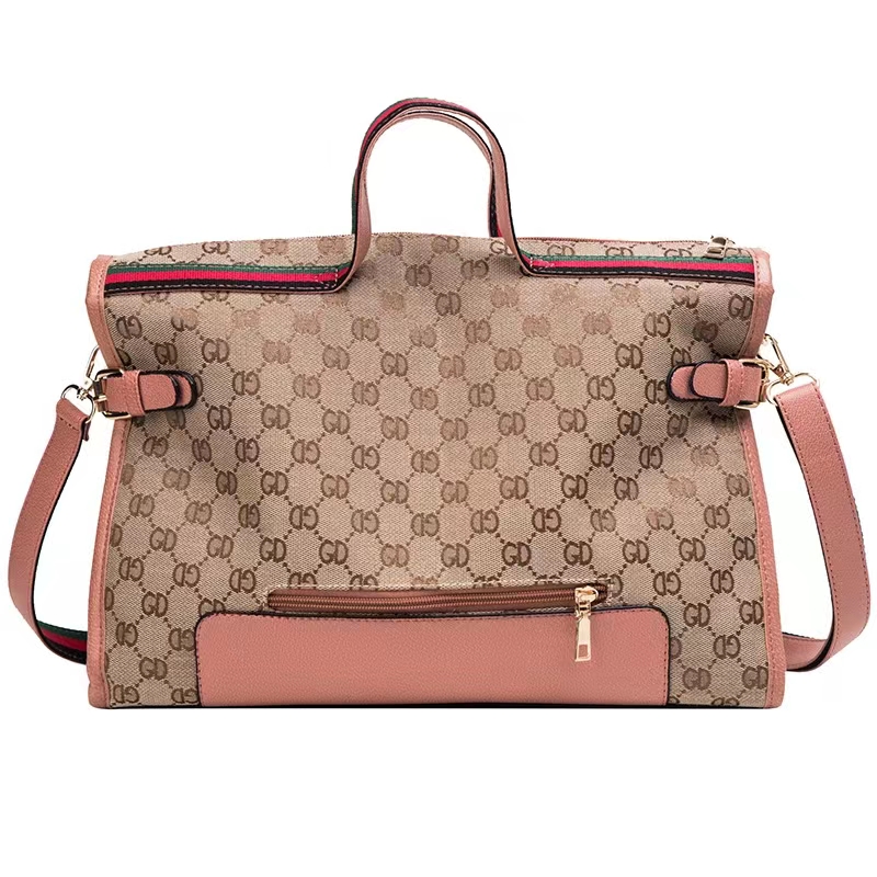 

Top genuine leather bag women's 2022 new shoulder bag Joker fashion high-capacity commuter portable tote bag, Pink