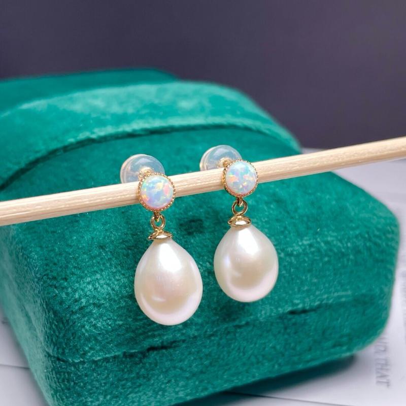 

Dangle & Chandelier Shilovem 18k Yellow Natural Freshwater Pearls Drop Earrings Fine Jewelry Women Trendy Wedding Christmas Gift Myme8-9332z