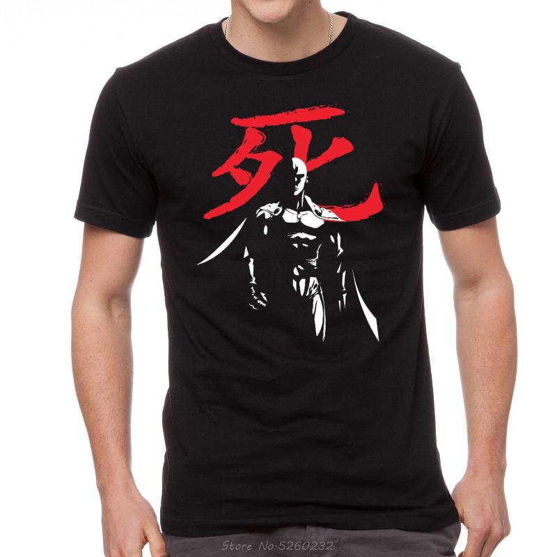 

Men's T-Shirts One Punch Man Saitama Ok OPM Soka Japanese Manga Sign Posture Fist T-shirt Men'S High Quality Custom Printed Tops Hipster, Black
