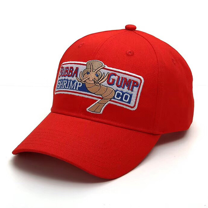 

1994 BUBBA GUMP SHRIMP Baseball cap men women Sport hats Summer Cap Embroidered casual Hat Forrest Gump caps Bone Gorras, Red