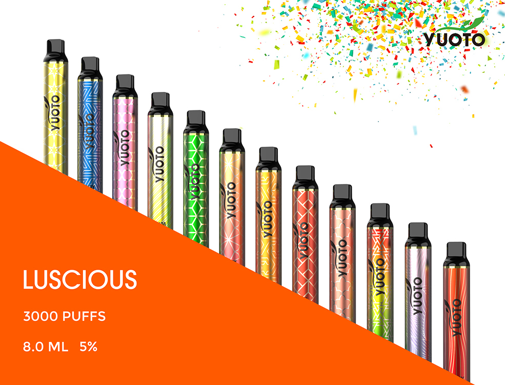 

Authentic Yuoto Luscious 3000puffs Disposable E-cigarette Vape Pod Cartridge Device Kit 3000 Puffs 8ml 1350mah battery Youto XXL Plus Shine Bubble Elf bar BB3500
