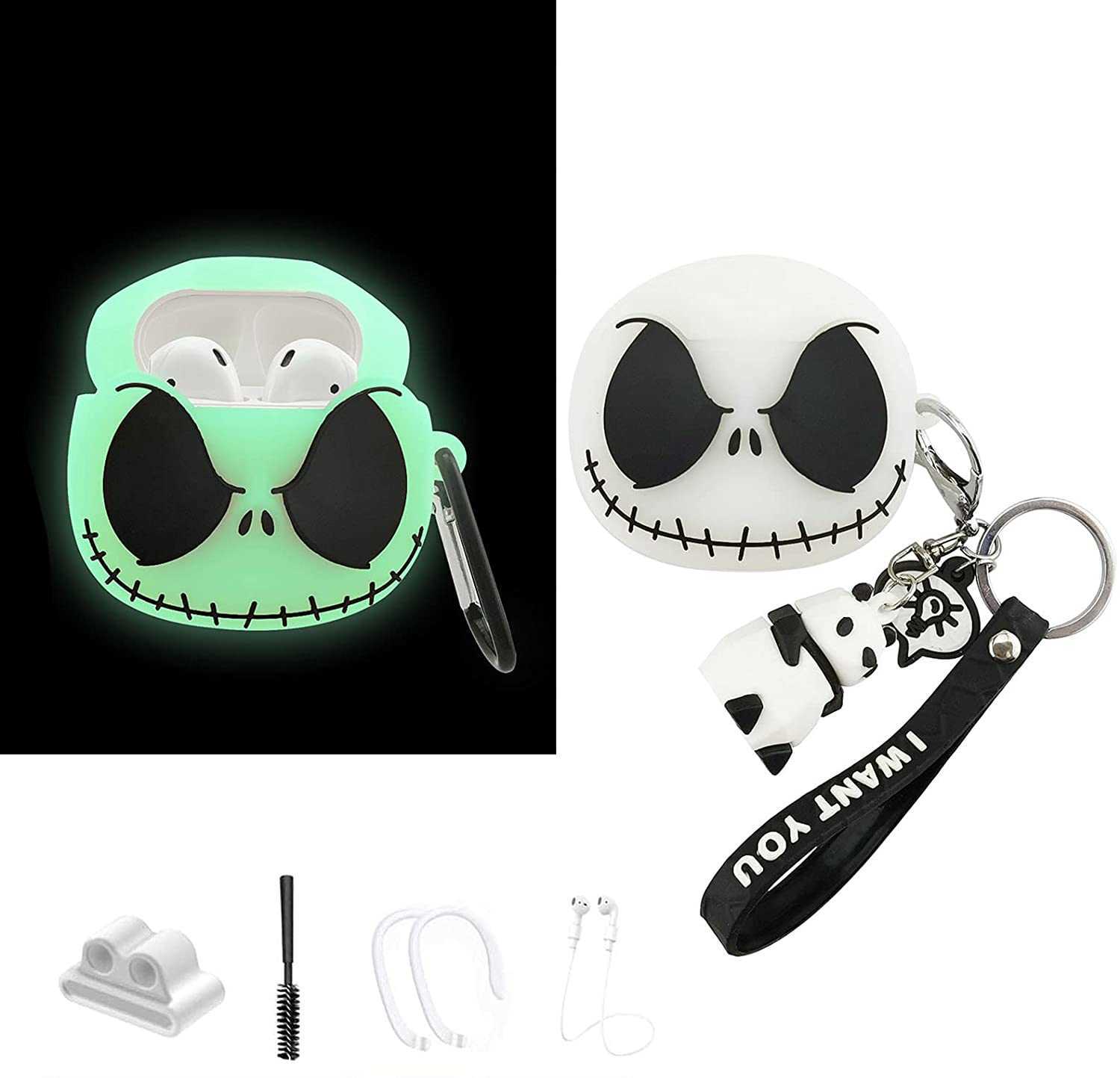 Case for Airpods 1&2 Case,soft Silicone 3d Cute Funny Fun Cool Cartoon Character Kawaii Airpods Cover Fashion Chic Design Skin with